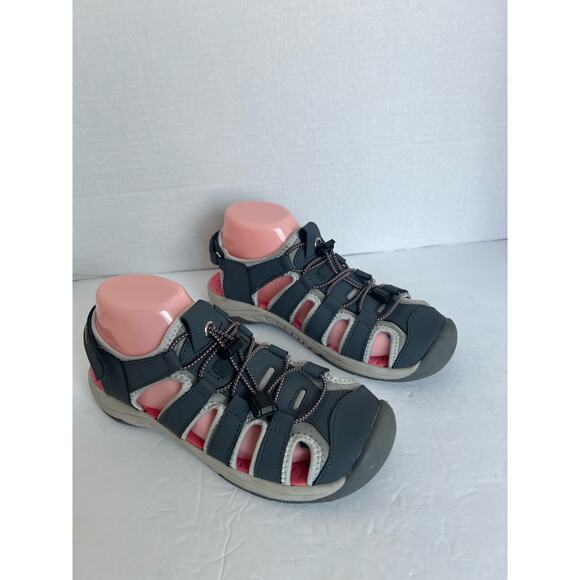 Eddie Bauer Sarah Walking Gray Pink Hiking Sport Water Flat Closed Toe Sandals 8 - Picture 2 of 13